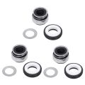 3X 12mm Coiled Spring Rubber Bellow Pump Mechanical Seal 301-12. 