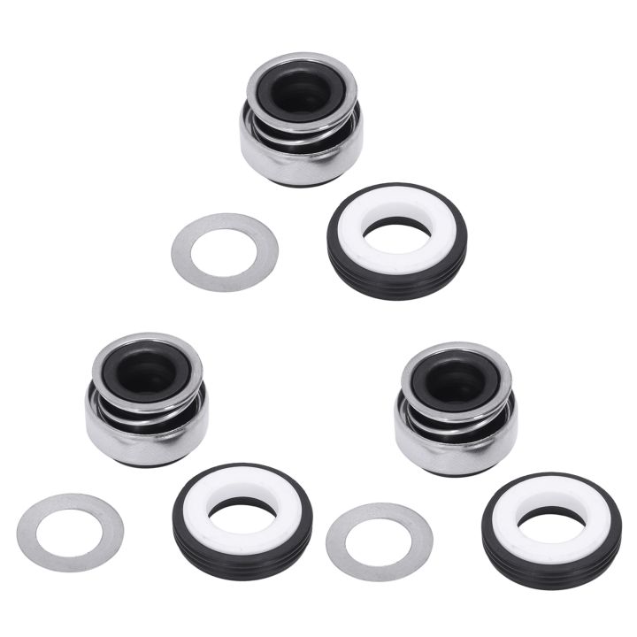 3X 12mm Coiled Spring Rubber Bellow Pump Mechanical Seal 301-12
