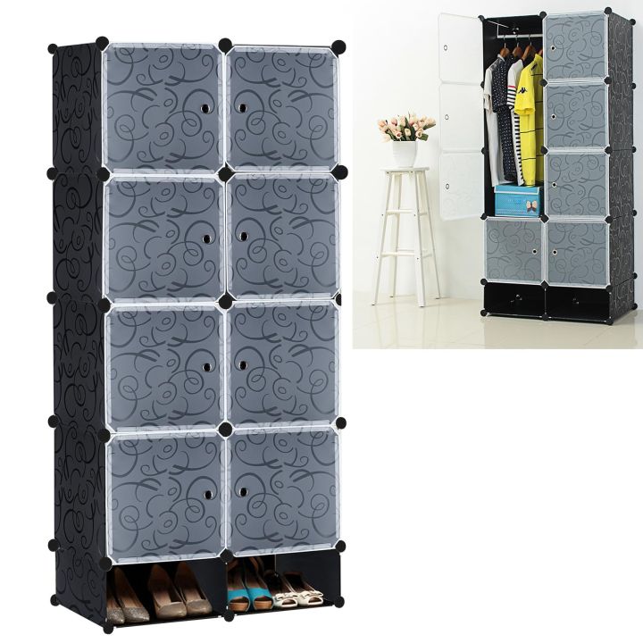 8%20Cubes%20Plastic%20Wardrobe%20with%20Shoe%20Rack%20-%20Image%202
