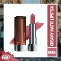 Maybelline New York Color Sensational Creamy Matte Lipstick 660 Touch of Spice 3.9g. 