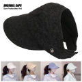 Fashion UV Protection Duckbill Caps Embossed Large Brim Sun Protection Hat Breathable Open Top Bucket Hats Cycling. 