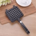 Waffle Maker Non-stick Checkered Waffle Mould Bakeware Tray With Handle for Stovetop. 