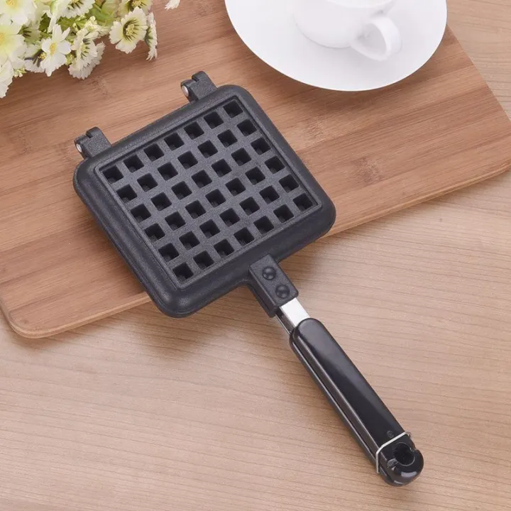 Waffle%20Maker%20Non-stick%20Checkered%20Waffle%20Mould%20Bakeware%20Tray%20With%20Handle%20for%20Stovetop%20-%20Image%205