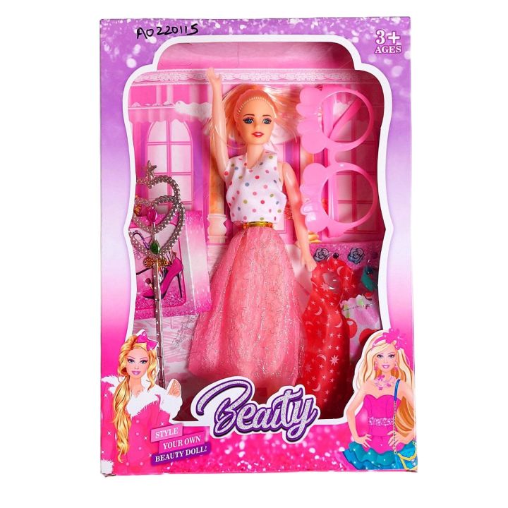 Beauty%20Barbie%20Doll%20Play%20Set%20Of%20Dress%20And%20Accessories%20Toy%20Dresses%20Gift%20For%20Kids%20Girls%20-%20Image%202