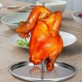 High Quality Removable Handle Meat Roast Vertical Skewer Barbecue Spike Poultry Hanger Barbecue Meat Rack Grilled Chicken Rack. 