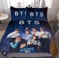 BTS King Bedsheet with Pillowcase Set. 