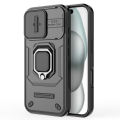 For iPhone 16 Pro Max Case With Slide Camera Cover Built in 360° Rotate Ring Stand Kickstand Full-Body Rugged Shockproof Protective Phone Cover. 