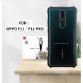 Oppo F11 /Oppo F11 Pro Cover (Same Size) Clear Transparent Black Bumper  Cover Case -Non Yellowing. 