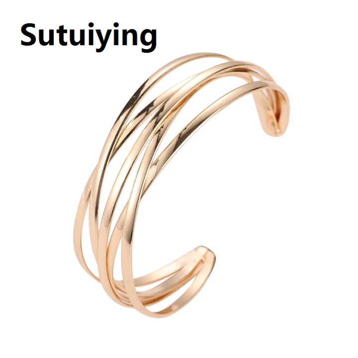 Sutuiying%20JCYMONG%20New%20Fashion%20Gold%20Silver%20Color%20Geometric%20Adjustable%20Open%20Cuff%20Bangles%20Bracelets%20for%20Women%202020%20Hollow%20Indian%20Jewelry%20-%20Image%205