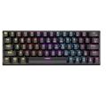 Bajeal G101 Tritium 60 Percent Rainbow RGB Gaming Mechanical Keyboard Blue Switch Detachable Wire - 61 Keys. 