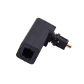 (GGBR)-1Pcs Toslink 90 Degree Optical Audio Cable Adapter Male to Female Right Angle 360 Rotates PC TV DVD Stereo Optical Cable. 