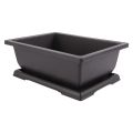 NAMUNY Large Flower Pot Rectangle Bonsai Nursery Planter Balcony Container 29X21X10.5cm. 