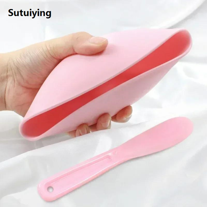 Sutuiying%201Pc%20Silicone%20mask%20bowl%20plastic%20soft%20bowl%20facial%20mask%20Hot%20Selling%20stick%20mixing%20bowl%20supplies%20beauty%20set%20large%20size%20-%20Image%203