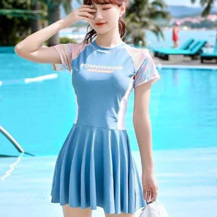 Women One Piece Patchwork Beach Push Up Swimwear With Sports Short