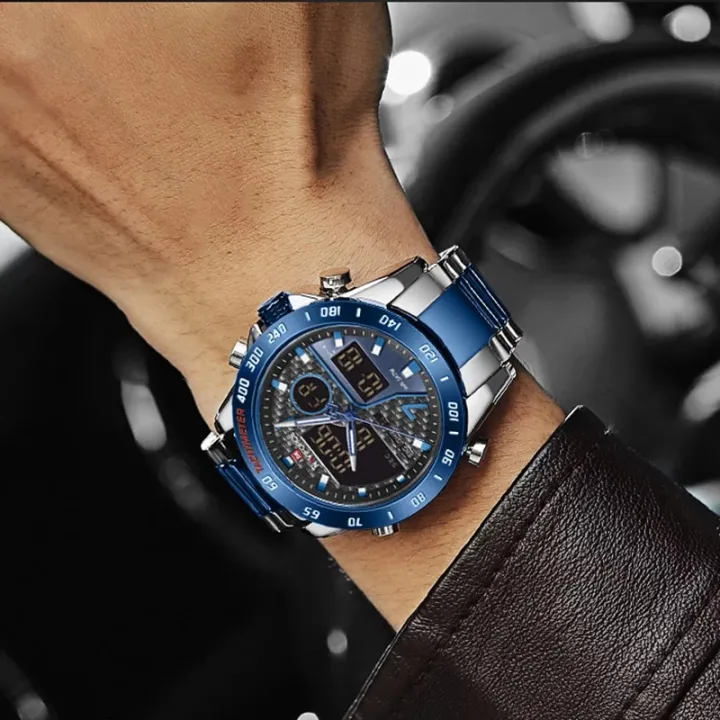 NAVIFORCE%20%20Nf9171%20Double%20Time%20Digital%20Analog%20Stainless%20Steel%20Waterproof%20Military%20Watch%20-%20Image%209