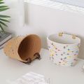 Durable Construction Adjustable Bicycle Basket Removable Design Solid Color Handlebar Front Basket Lightweight Colorful Dots Cycling Basket Bicycle Accessory. 