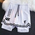 2324 Real Madrid Shorts Barcelona Football Same Style Summer Quick-Dry Breathable Sports Training Pants Loose Double-Layer with Inner Lining. 