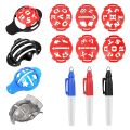 Golf Ball Marker,Color Line Markers Pens, Triple Track Plastic Golf Ball Marking Alignment Tool Kit,Red. 