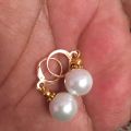 Classic Pearl Jhumka Earrings for Women - 2cm Drop Length, 10mm Beads (2.5g) - Elegant Metal and Glass Design. 