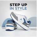 Goldstar Men's AX-2EV Casual Sneakers (White/Grey). 
