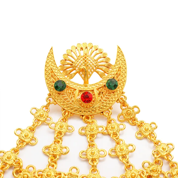 Gold%20Plated%20Panchadhatu%20Traditional%20Newari%20Chandrama%20Nyapu-Sikha%20For%20Women%20-%20Image%202