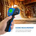 HP-981C Digital Thermometer Non-Contact Laser IR Infrared Tester -30-550℃ Temperature G-un Pyrometer with LCD Display. 