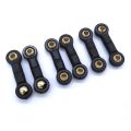 Kqueebee 1 Set Steel Leaf Spring Suspension & 6 Pcs Connector Links Rod Ball Rod Upgrade Parts. 