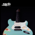 Jet Guitars JS 400 SFG HSS Roasted Maple Relic Sea Foam Green w/ Gigbag. 