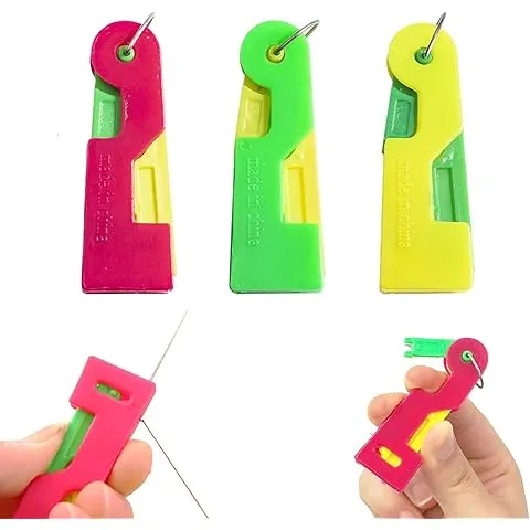 Selfneedle Threader New Self-Threading Needle Tool – Automatic Plastic Needle Threader for ...