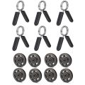 NAMUNY 8Pcs 95mm Black Bearing Pulley Wheel Cable & 6 Pack 1 Inch (25 mm) Barbell Clip Clamps-Dumbbell Spring Collars. 