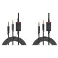 2X Headset Cable, 2.0M Inline Mute Cable Cord for /A40 Gaming Headsets Controller Headphone. 