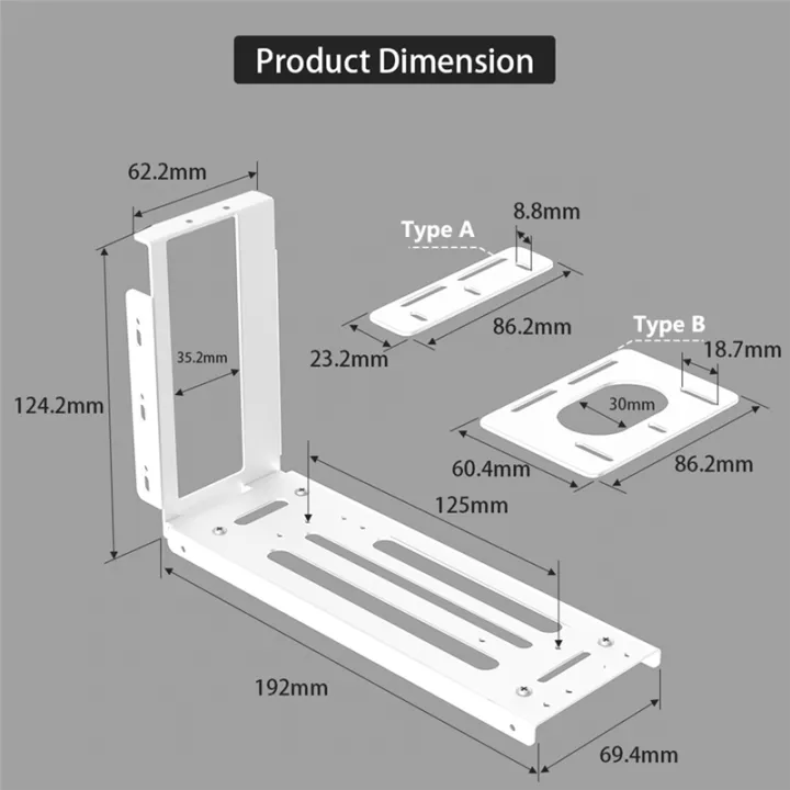 Vertical%20GPU%20Mount%20Bracket,2%20Graphics%20Card%20Steering%20Holder%20Slots%20with%20Hardware,EGPU%20Dock,External%20GPU%20Docking%20Station%20White%20-%20Image%202