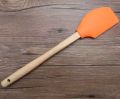 Silicone Spatula With Wooden Handle. 