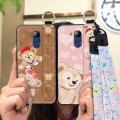 protective Cartoon Phone Case For Huawei Honor V9 Play/Honor 6C Pro Lanyard Back Cover Silicone Cute Anti-dust ring. 