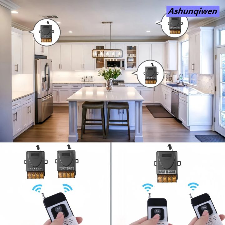 Ashunqiwen New style DV 12V 24V 36V 30A Relay Wireless Remote Control ...