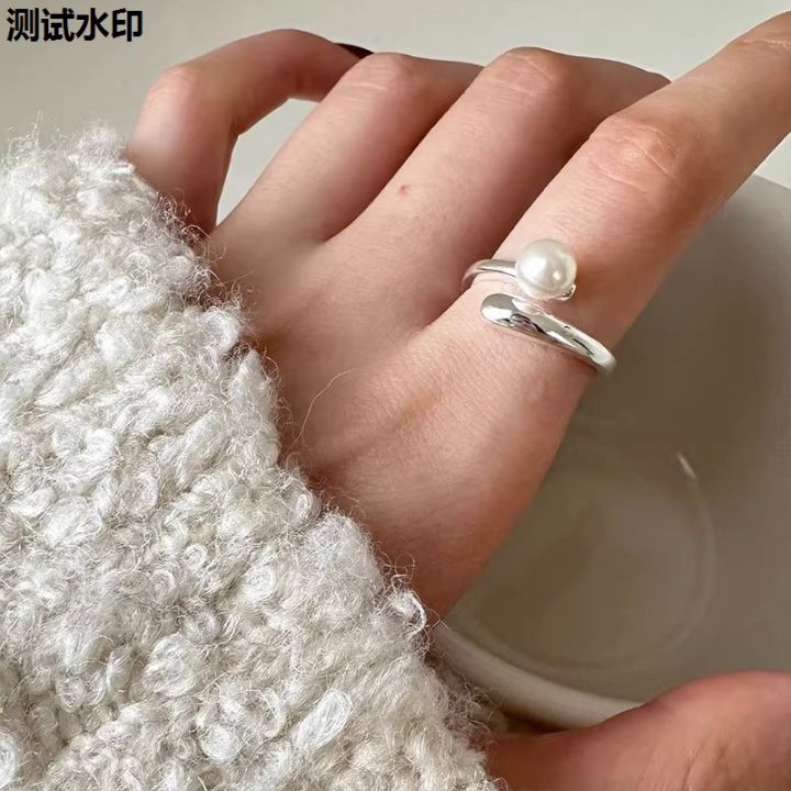 Bao%20Pearl%20Ancient%20Wedding%20Luxury%20Pearl%20Finger%20Ladies%20Wedding%202025%E6%96%B0%E5%93%81%EF%BC%8CJinnikaiji%20Complex%20925%20Sterling%20Silver%20Simple%20Overlap%20Pearl%20Ring%20Treasure%20-%20Image%203