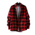 Autumn Japanese Style Black and White Plaid Long-sleeved Shirt Men's Design Sense Small-sized Ancient Hong Kong Style Loose Shirt All-match Jacket. 