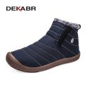 DEKABR New Men Snow Boots Waterproof Non Slip Wear Resistant Light Weight Comfortable Winter Ankle Thick Warm Shoes For Men. 