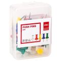 35 Pieces Push Pin With Plastic Heads And Steel Points Thumb Tacks For Map Cork Notice Board Multicoloured. 