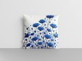 Set of 4 Blue Floral Printed Cushions with Filling – Set of 4. 