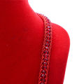 Red Bead Woven Slip Through Pote Necklace For Women. 