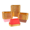 50Pcs Rectangular Aluminum Foil Tin Paper Cup Baking Cups Heat Resistant Cupcake Liner Molds Dessert Cake Box QUANYIN. 