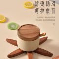 Creative table mat, anti-scald, high temperature resistant pot mat, coaster, household bowl mat, a beech wood ornament, heat insulation mat. 