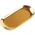 (GGBR) Metal Storage Tray Gold Oval Dotted Fruit Plate & Heart Shaped Jewelry Serving Plate Metal Tray Gold. 