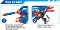 Storio Blaze Storm Hot Fire Soft Bullet Gun Toy with 10 Safe Soft Foam Bullets. 