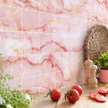 Artsy Home Elegant Pink Cana Marble Texture Cement Tile Wall Stickers, 48pcs - 10cm x 10cm, New Home Decor Decals. 