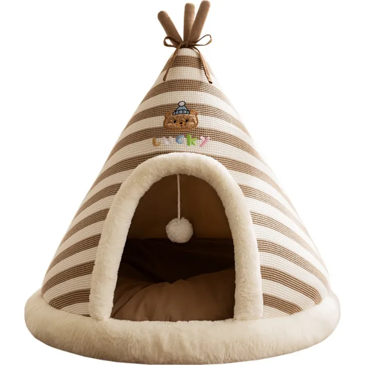 Soft%20Closed%20Pet%20Tent%20House%20Detachable%20with%20Mat%20Plush%20Cat%20Nest%20Small%20Puppy%20House%20Cat%20-%20Image%209