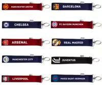 Football Club DTF Printed Keyring Key Holder Football Fan Club Hesse Wristlet Keychain