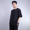 Black Basic T-shirt - Chinese Terry. 