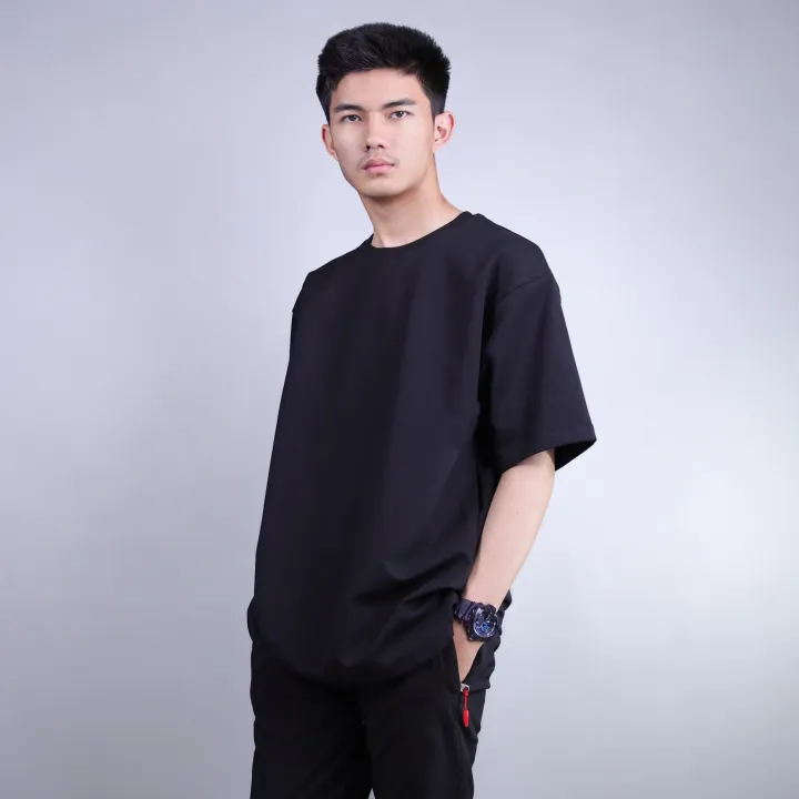 Black%20Basic%20T-shirt%20-%20Chinese%20Terry%20-%20Image%203